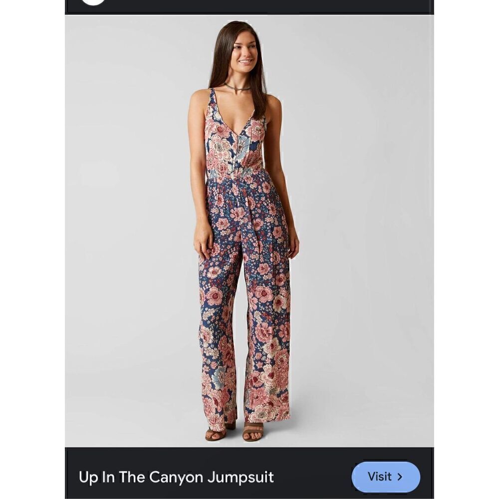 Billabong up in the canyon jumpsuit M floral print